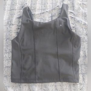 Zara cropped‎ tank 13/14 greenish gray